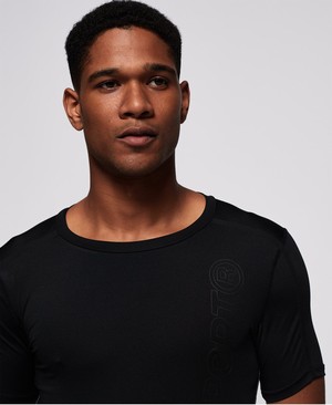 Superdry Sport Athletic Core Férfi Pólók Fekete | CFZIH4926